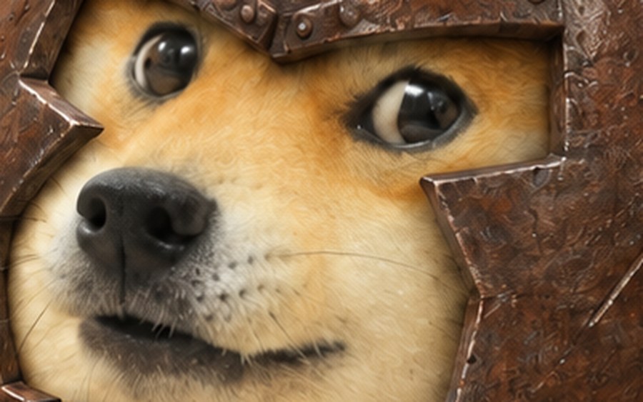 Close-up of DOGERNAUT's eyes through the helmet visor
